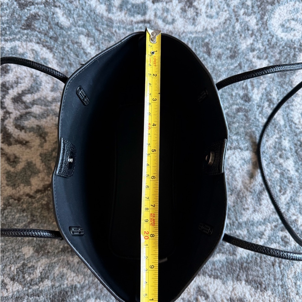Black shoulder bag with long straps - Picture 6 of 6